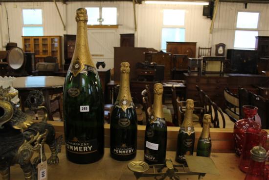 Graduated Pommery bottles